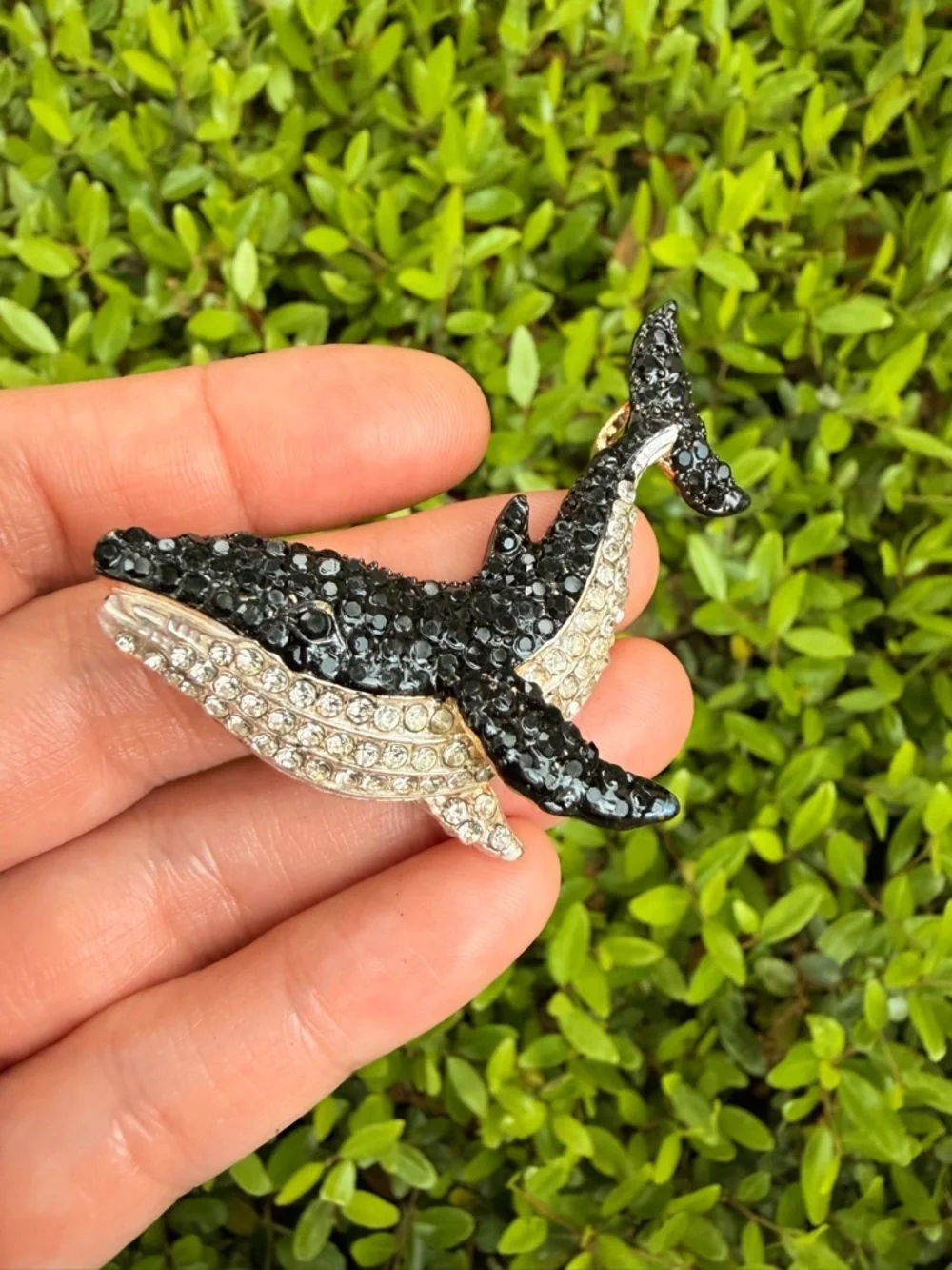 Sparkle Dolphin Fish Brooch Pin